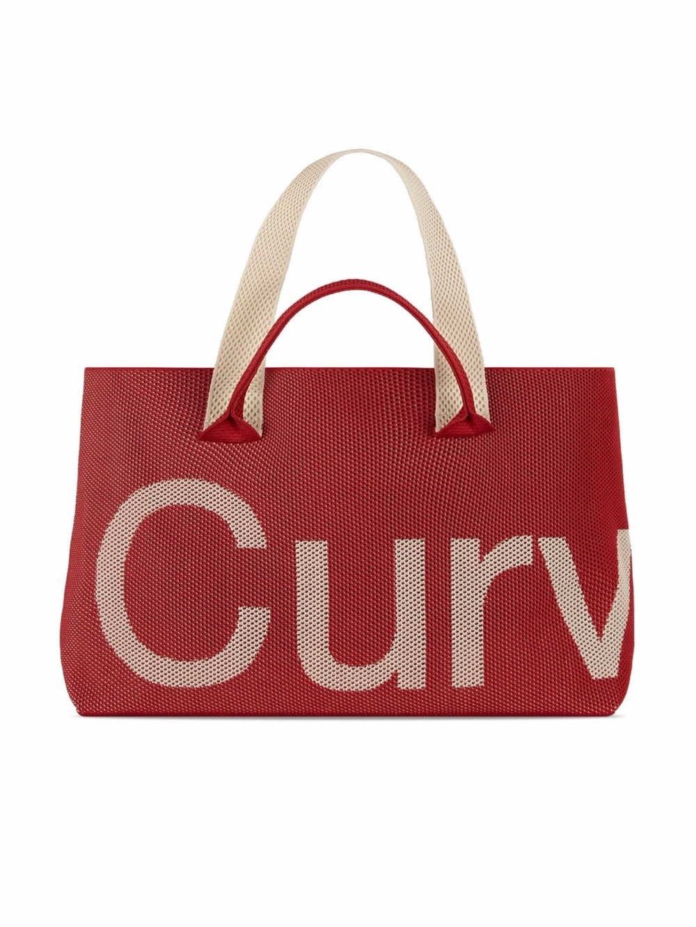 Curves Perforated Knit Tote (Scarlett)